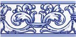 CENEFA 10X20 DECORADO A SERIGRAFIA REINA AZUL - MLM